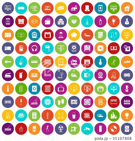 100 appliances icons set color 100 appliances icons set color 35107808