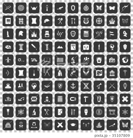 100 archeology icons set black 100 archeology icons set black 35107809