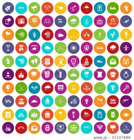 100 arrow icons set color 35107886