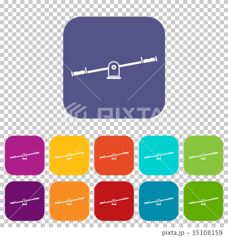 Seesaw icons set Seesaw icons set 35108159
