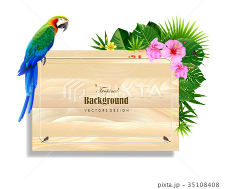Tropical island circlet of beautiful plants Tropical island circlet of beautiful plants 35108408