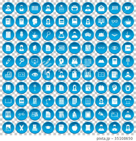 100 reader icons set blue 100 reader icons set blue 35108650