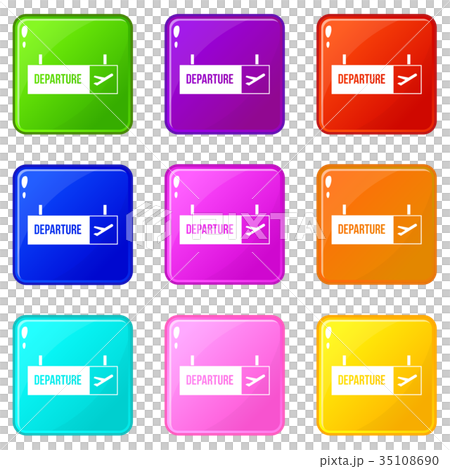 Airport departure sign set 9 Airport departure sign set 9 35108690