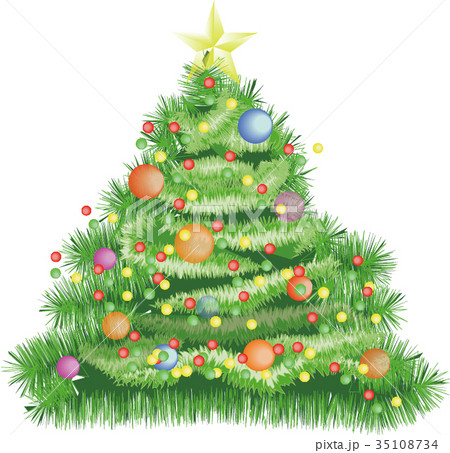クリスマスツリー Christmas tree greenのイラスト素材 [35108734] - PIXTA