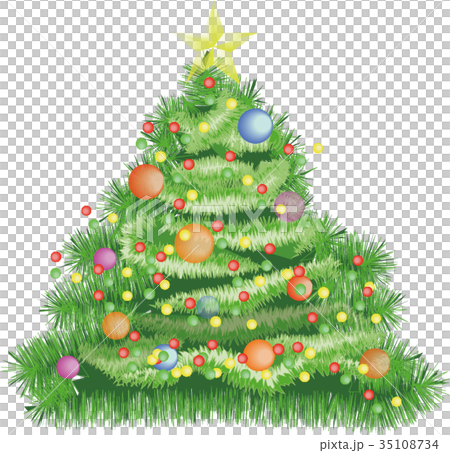 クリスマスツリー Christmas tree greenのイラスト素材 [35108734] - PIXTA