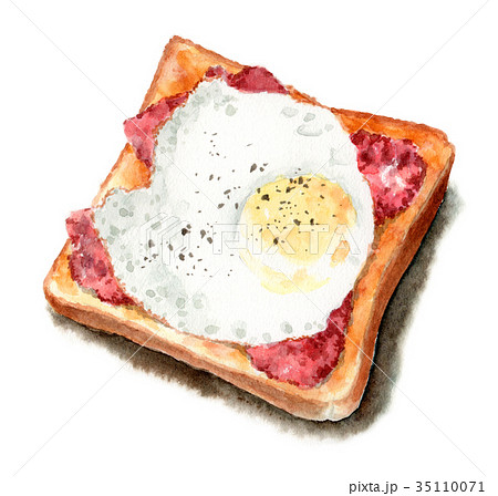 かわいい 目玉焼き トースト イラスト 100 ベストミキシング写真 イラストレーション