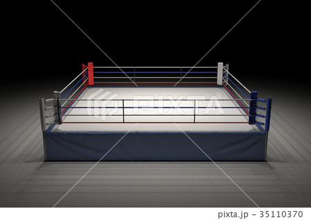 3d rendering of an empty boxing ring in the dark 3d rendering of an empty boxing ring in the dark 35110370