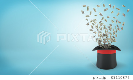 3d rendering of a large black illusionist's hat 35110372