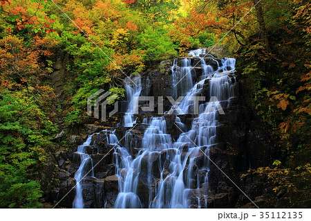 紅葉の立又渓谷　二の滝 35112135