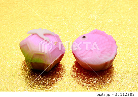 祝い菓子・鶴亀と目出鯛 35112385