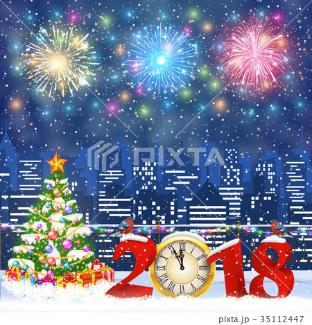 Christmas Winter Cityscape 35112447