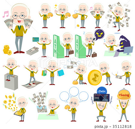 Yellow Ocher knit old man White_money 35112818