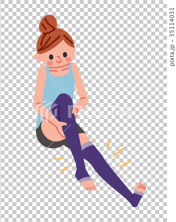 着圧ソックスを履く女性　 35114031