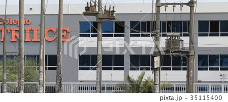 Building Power Transformers And Utility Poles Building Power Transformers And Utility Poles 35115400