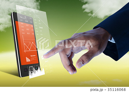 business man writing growth concept 35116068