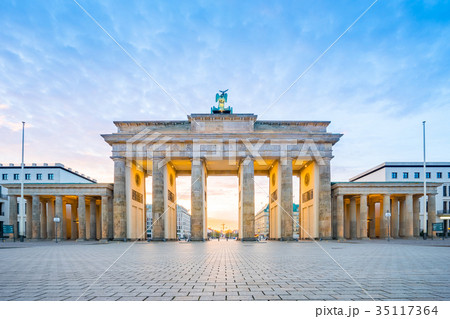 Berlin city with Brandenburg gate in Germany 35117364