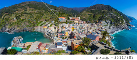 Panorama view of Vernazza one of Cinque Terre Panorama view of Vernazza one of Cinque Terre 35117385