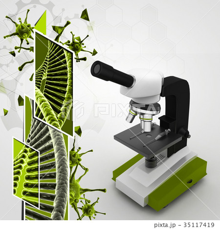 microscope on abstract background 35117419