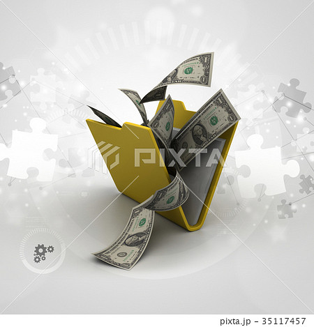 File folder with currency 35117457