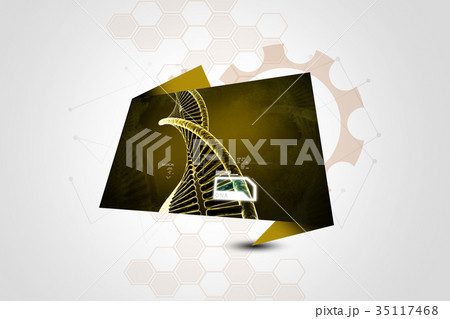 model of twisted chrome DNA chain model of twisted chrome DNA chain 35117468