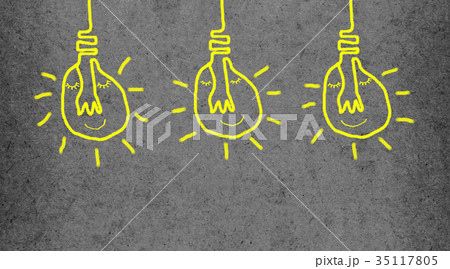 Easy brush illustration paint on dark gray 35117805
