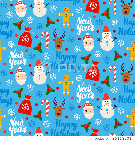 New Year Seamless Background 35118501