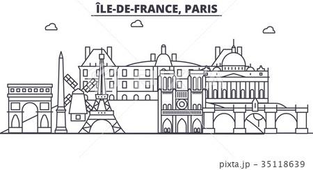 France, Paris architecture line skyline 35118639