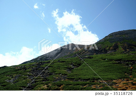 9月の乗鞍岳（撮影地：乗鞍、肩の小屋） 35118726