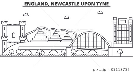 England, Newcastle Upon Tyne architecture line England, Newcastle Upon Tyne architecture line 35118752