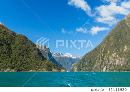 ニュージーランド　フィヨルドランド国立公園　ミルフォードサウンド 35118920