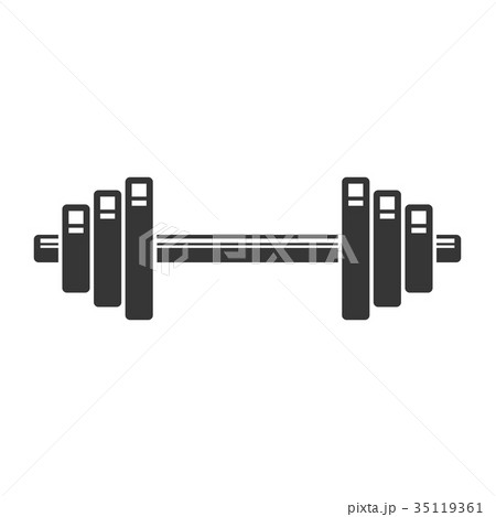 Dumbbell Icon on White Background. Vector Dumbbell Icon on White Background. Vector 35119361