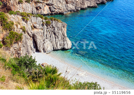 Sea bay in Zingaro Park, Sicily, Italy 35119656