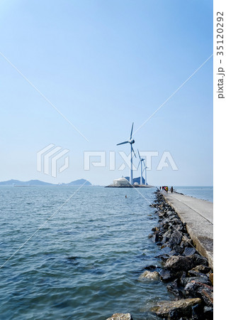 タービン 風力発電所 海 35120292