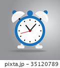 Alarm clock icon flat style on gray background 35120789