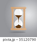 Hourglass old vintage icon on gray background 35120790