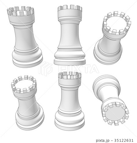 isolated chess piece 3d illustration isolated chess piece 3d illustration 35122631