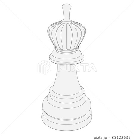 isolated chess piece 3d illustration isolated chess piece 3d illustration 35122635