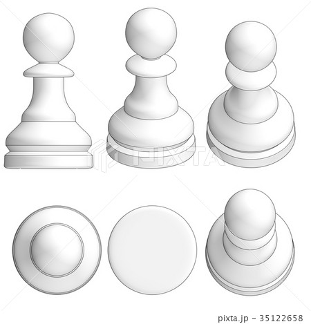 isolated chess piece 3d illustration 35122658