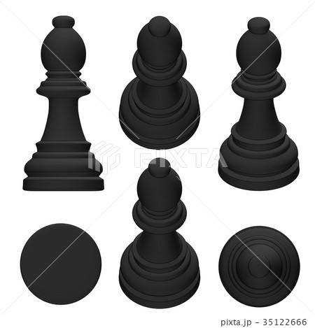isolated chess piece 3d illustration 35122666