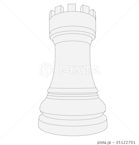 isolated chess piece 3d illustration isolated chess piece 3d illustration 35122701
