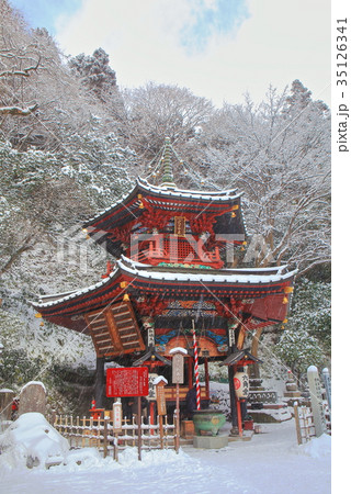 冬の水澤寺 六角堂 冬の水澤寺 六角堂 35126341