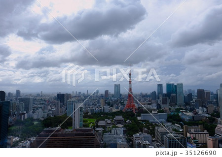 台風直下の東京風景 35126690