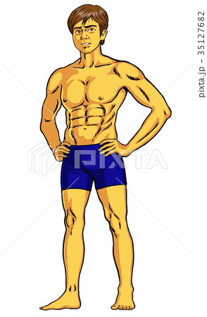 アスリート男性のイラスト素材