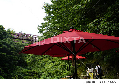 鶴仙峡　川床　野点　野立て　山中温泉 35128885
