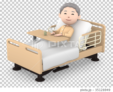 資深婦女在關心床上 資深婦女在關心床上 35128949