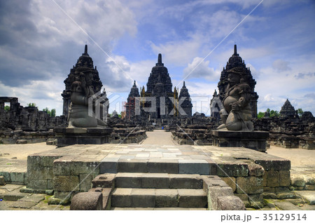 Hindu temple at Prambanan 35129514