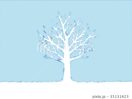 冬の木のイラストのイラスト素材