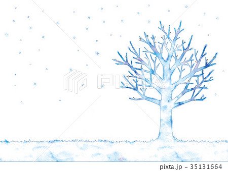 冬の木のイラストのイラスト素材 35131664 Pixta
