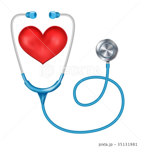 Stethoscope Isolated Vector. Medical Equipment 35131981