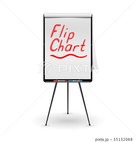 flip chart vector office whiteboard のイラスト素材 35132068 pixta